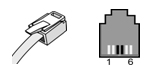 Six Pin Modular Connector